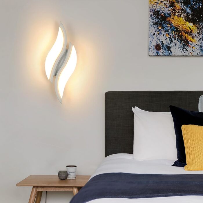 LED настінний світильник Dorlink, сучасна лампа для спальні, вітальні, коридору, сходинок, тепле біле світло 3000K, стиль Арт Деко, листя