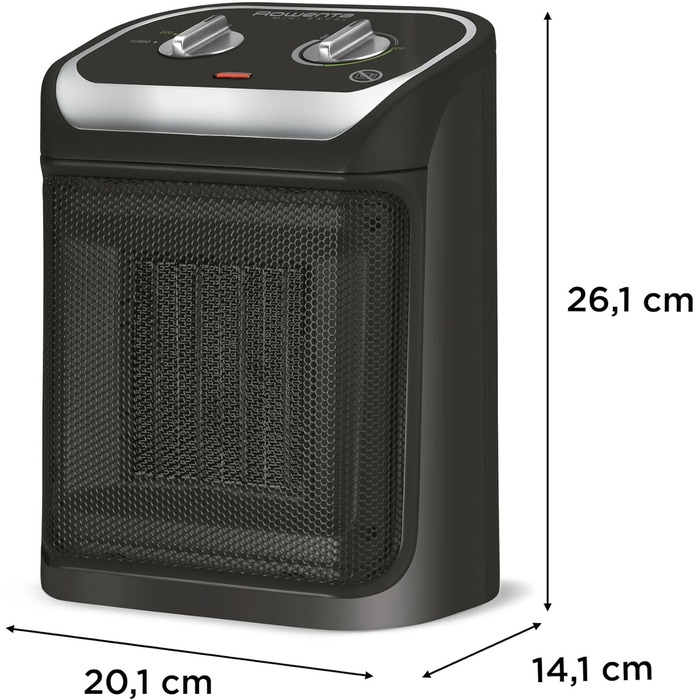 Обігрівач Rowenta Instant Comfort Compact 2000, керамічний, 25 м², чорний, SO2350F0 [Енергоклас A+++]