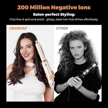 Набір для укладки волосся 5 в 1 Haarstyler: фен, круглі щітки, плойка для локонів, термощітка. Ідеально для випрямлення, сушіння, створення об'єму та локонів.