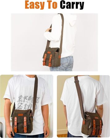 CADeN Ретро сумка для камери на плечі для Sony Canon, водонепроникна, для DSLR та беззеркальних камер, легка та компактна (коричнева)