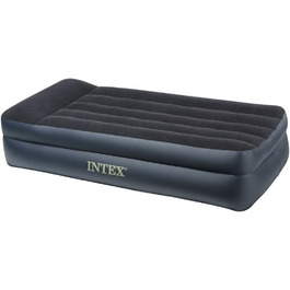 Надувне ліжко Intex Pillow Rest Blue Twin, 230 V з вбудованим насосом, 191 x 99 x 47 см