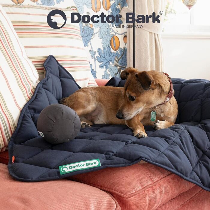 М'яка та якісна лежанка для собак Doctor Bark, розмір L (100x80 см) та XXL (140x110 см), колір Королівський блакитний, для великих собак, міцна, для дому та вулиці, можна прати до 95°C