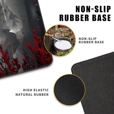 MiaVibte килимок для столу з Японії, Riverside Повний Місяць, ігровий килимок для миші, XL килимок для клавіатури, килимок для комп'ютера/ноутбука, 80 x 30 см, декор столу Dark Moon Canyon