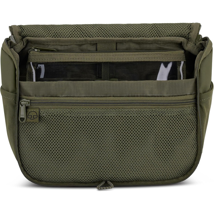 Чоловіча та жіноча косметичка Johnny Urban Kulturtasche Logan чорного кольору - велика, для подорожей, з прозорим кишеньком для рідин (Olive)