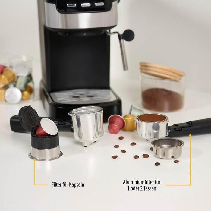 Еспресо-машина Tristar CM-2278: 2 чашки, Nespresso, кава, 20 bar, підігрів чашок