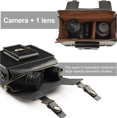 Сумка для камери Cwatcun Kaeratasche: водонепроникна, сумісна з Canon, Nikon, Sony (чорна)