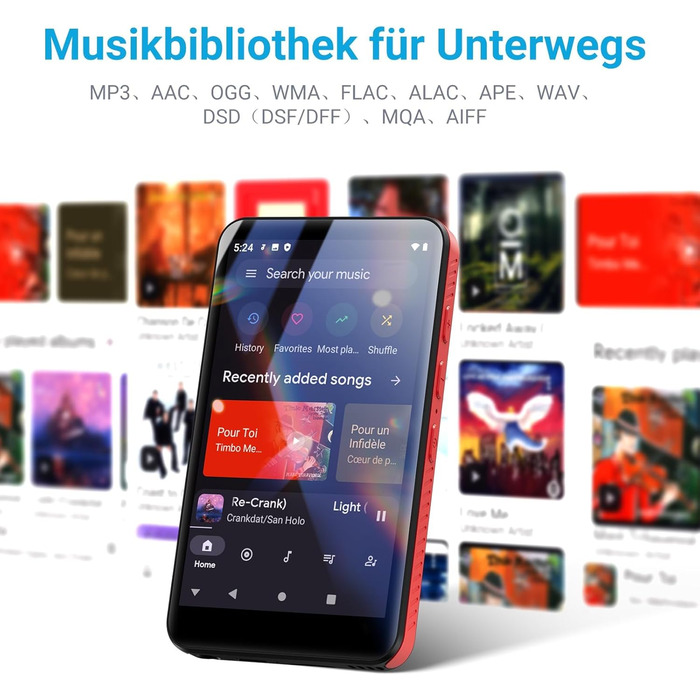 MP3 плеєр Mechen 96GB Bluetooth Android з Wi-Fi, 4.0