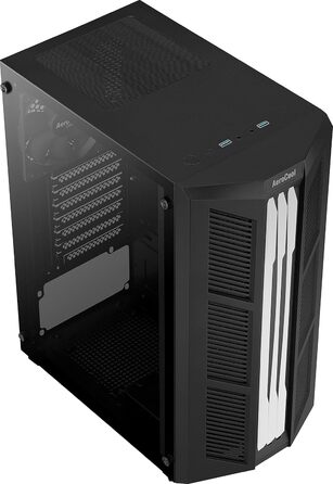 Корпус ПК Aerocool PRIME ATX з RGB підсвічуванням, загартоване скло, 12 см вентилятор, чорний