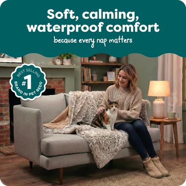 Кішечка Furhaven Polar Fleece - ліжко для котів, намет, миється, розмір Small (102 x 76 x 1 см)