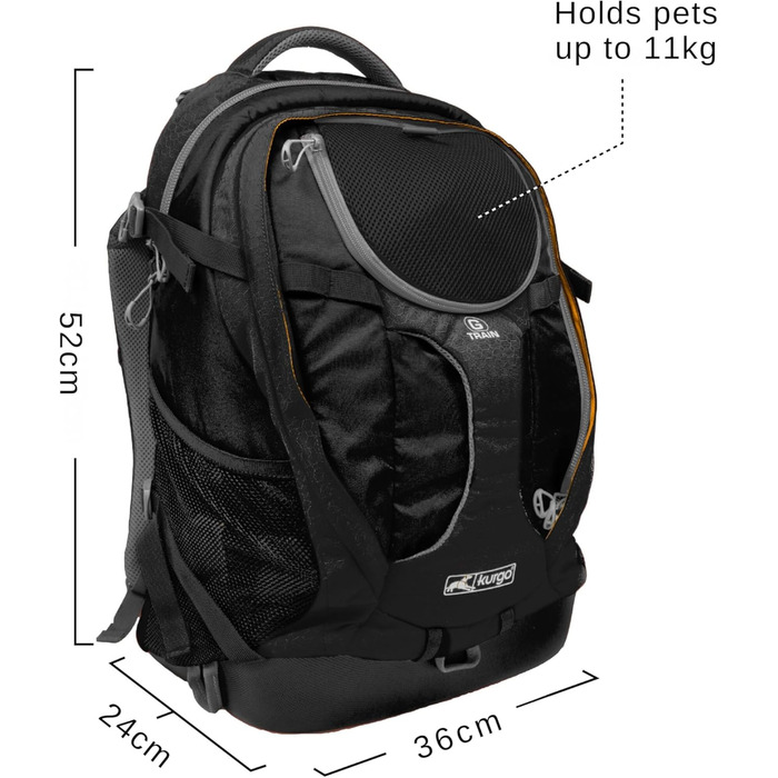 Рюкзак для собак Kurgo G-Train, Navy, 33x53x25 см, до 11 кг, з відділенням для тварин
