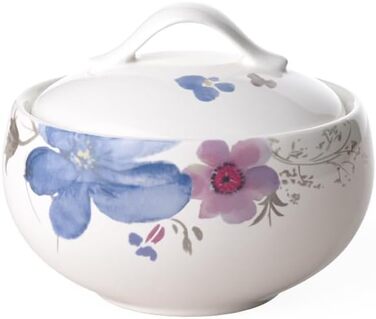 Villeroy & Boch Mariefleur Gris Basic Sugar Bowl, Premium Porcelain, white/colorful