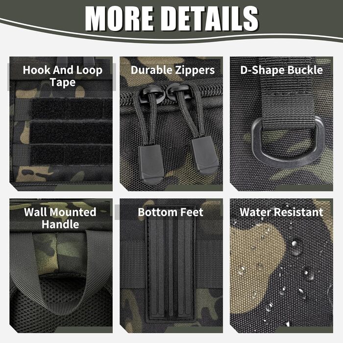 Рюкзак для камери з відділенням для ноутбука 15,6 дюймів - водонепроникний, міцний фоторюкзак для Canon, Nikon, DJI | Знімний вкладиш, кріплення для штатива, чорний камуфляж