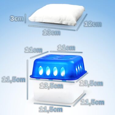 XXL Set: 4 x Dehumidifier Boxes with 20 Refill Packs, Room Dehumidifier, Moisture Stopper with Granule Bags (4 x Box + 20 x Refill Pack 400g)