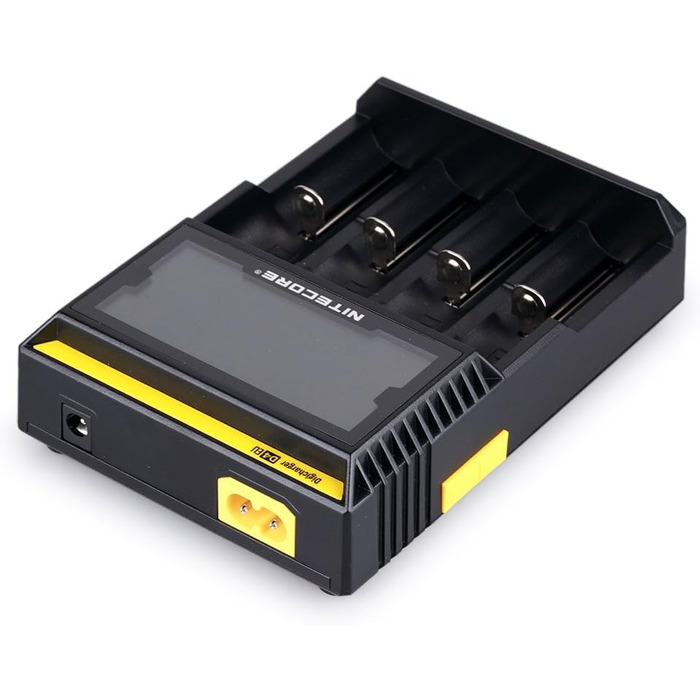 NiteCore D4 EU: Інтелектуальний зарядний пристрій для акумуляторів з LCD-дисплеєм (18650, 18350, 26650, AAA, AA, CR123A)
