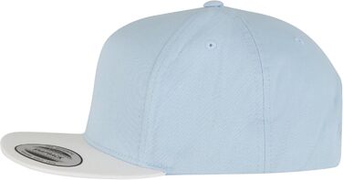 Кепка бейсболка Flexfit Unisex Classic 5 Panel Snapback, універсальний розмір, блакитний/білий