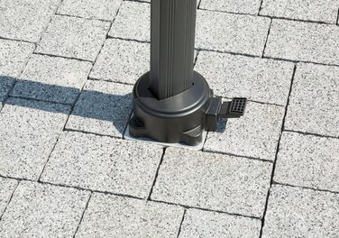 Schneider Universal Base Plate for Gazebo/Parasol Umbrellas, 897-00, for embedding in concrete, 3.8 kg, Silver