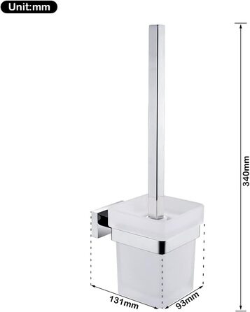 Набір для туалету Klobürste: щітка для унітазу та тримач на стіну, хром, нержавіюча сталь