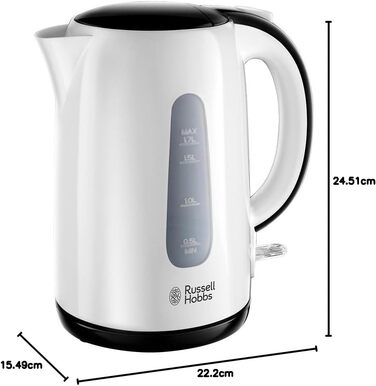 Електричний чайник Russell Hobbs My Breakfast 1.7л, 2200W з прихованим нагрівачем та фільтром від накипу