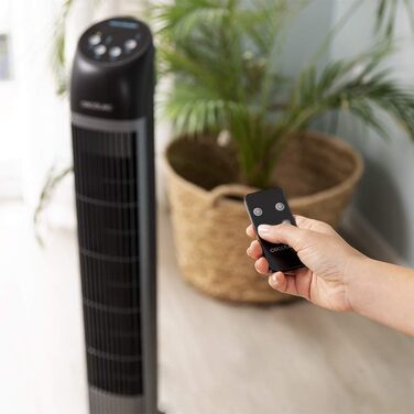 Вентилятор вежа Cecotec EnergySilence 7050 SkyLine Control з пультом та таймером, 45 Вт, мідний двигун, 3 швидкості, осциляція, LED-дисплей