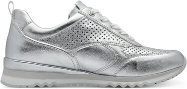 Жіночі кросівки Marco Tozzi, срібні, на шнурівці, веганські, 39 EU