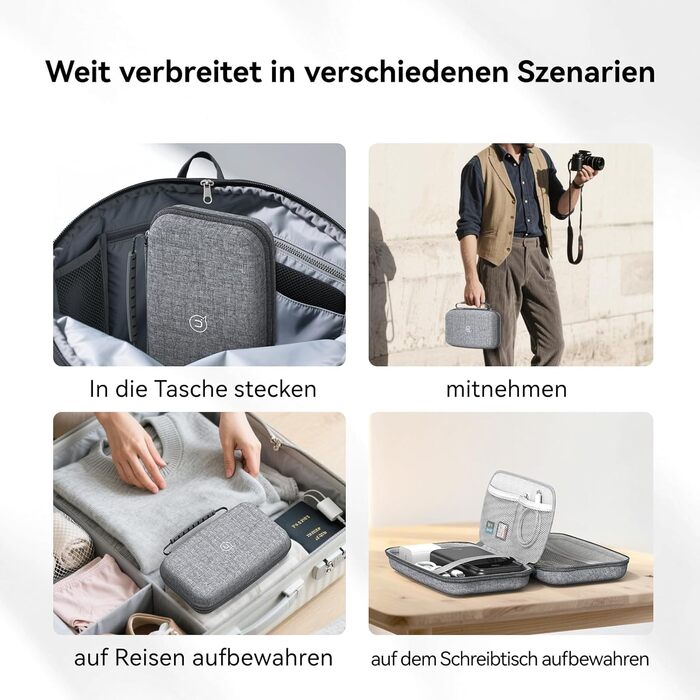 Водонепроникна електронна органайзер для кабелів, портативна двошарова кабельна сумка