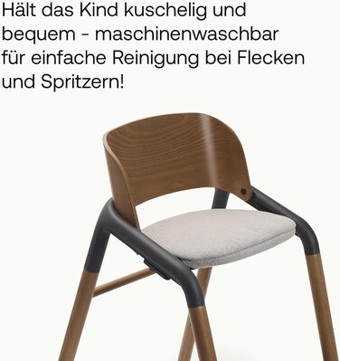 Bugaboo Giraffe подушка для стільчика, м'яка сіра подушка з міцної тканини для дитячого стільчика, для дітей, що ростуть