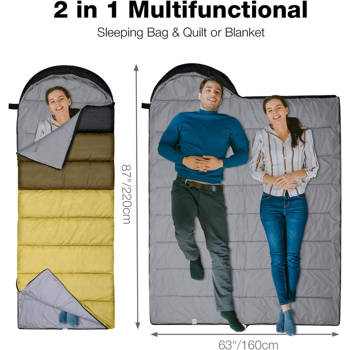 Сплячий мішок Outplea Outdoor 3-4 сезони, водонепроникний, легкий, 220*80 см, для дорослих та дітей, кемпінг, подорожі, туризм