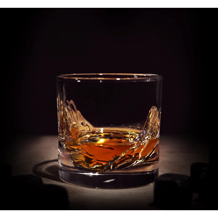 Набір склянок для віскі LIITON Grand Canyon (2 шт.) з кришталевого скла, Tumbler, подарунок для чоловіка, для коктейлів, джина, бурбона, рому