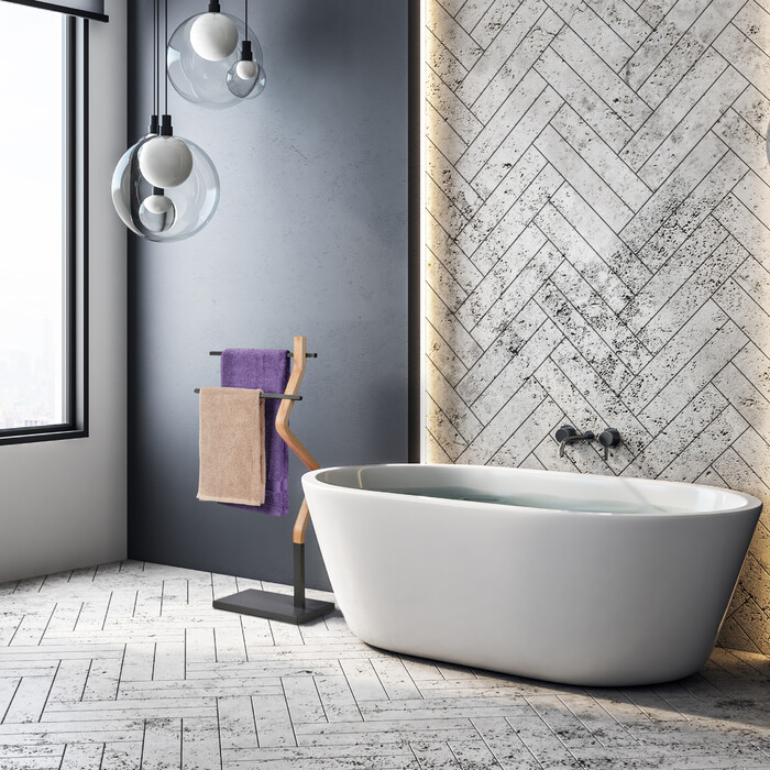 Relaxdays Towel Rack with Angled Design