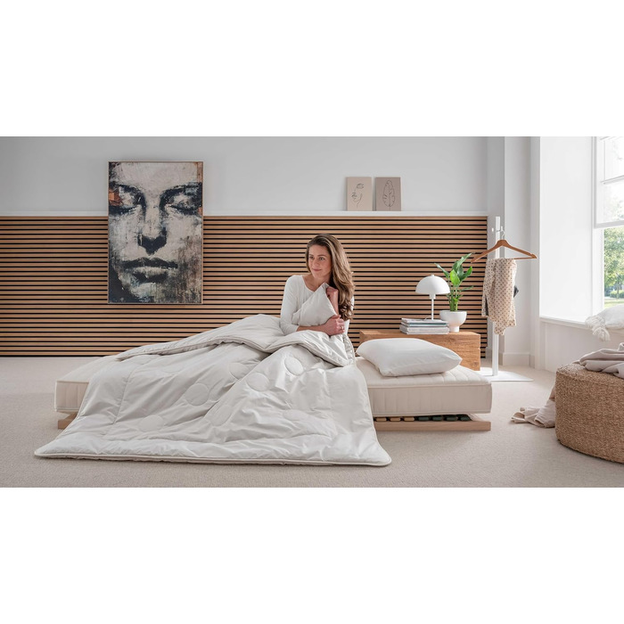 allnatura Camel Down Duo Comforter Cammello 135x200 - Climate-regulating for 4 Seasons - Warm Sleep Comfort with Moisture Management - 100% Sustainable Camel Down Hair - Made in Germany Camel Down Hair Warm