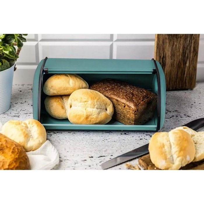KING HOFF Металева коробка для хліба/обіду (чорна, зелена, маленька)