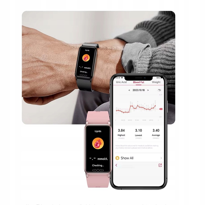 Смарт-годинник Smart-Trend Health Glucometer 719, рожевий