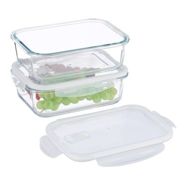 Relaxdays Glass Containers with Lids Set