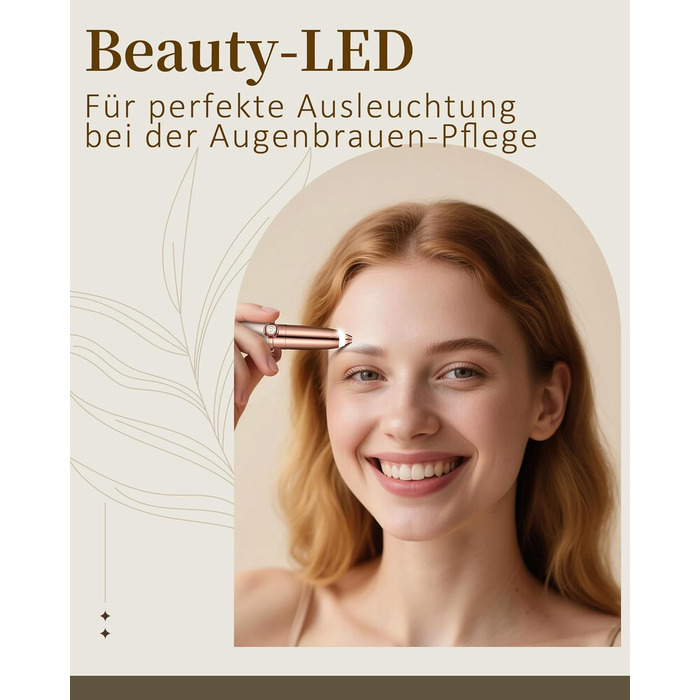 Електричний тример для брів та обличчя для жінок: з запасним наконечником | Швидке та делікатне гоління, портативний коректор брів