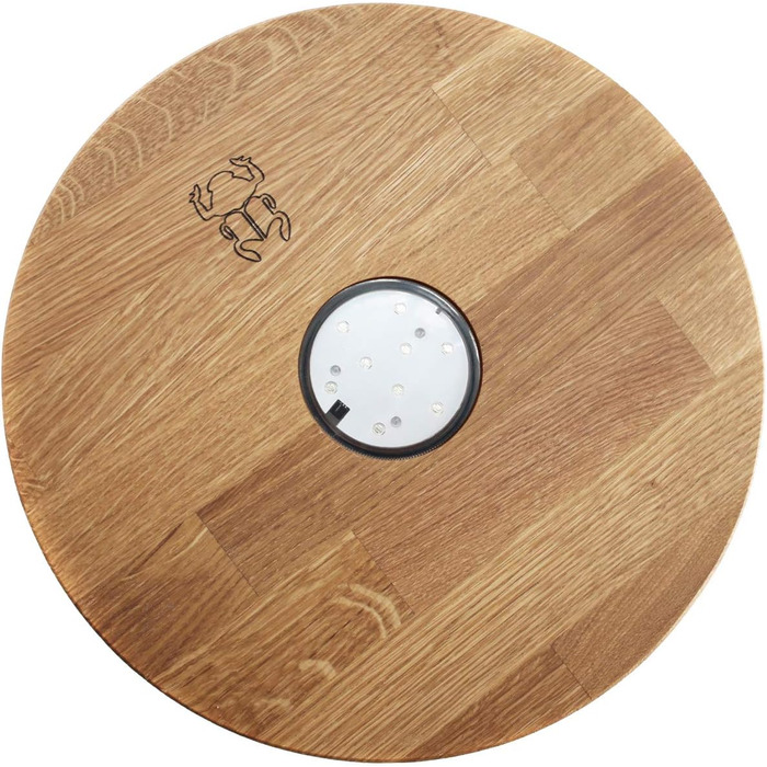 Kaya Shisha LED Coaster, with LED and Remote Control, Hookah Accessories (Ø 22cm) (Oak, 30cm)