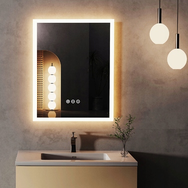 LED-дзеркало у ванну кімнату з сенсорним вимикачем, 40x50 см