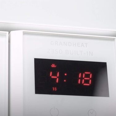 Мікрохвильова піч Cecotec GrandHeat 2350 вбудована, 23 літри, 900 Вт, 6 рівнів потужності, 9 функцій, таймер, білий