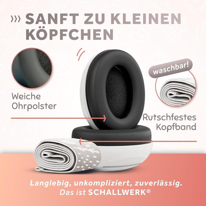 Schallwerk Mini+ (Bear Dusty) - навушники шумозаглушувачі для малюків, захист вух для дітей, преміум якість