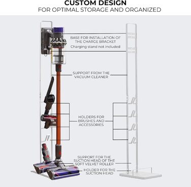 Підставка для пилососів Dyson: V15, V12, V11, V10, V8, V7, V6, DC58, DC59, DC62, DC74. Органайзер та рамка для зберігання. Модель S9313