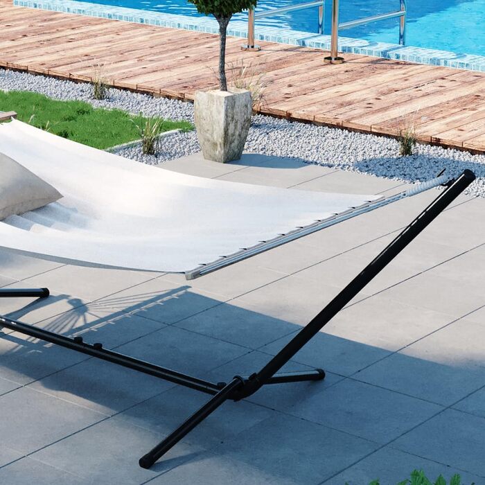 Oskar-Store Hammock Stand 350cm Metal Frame Hammock Stand Sun Lounger Metal