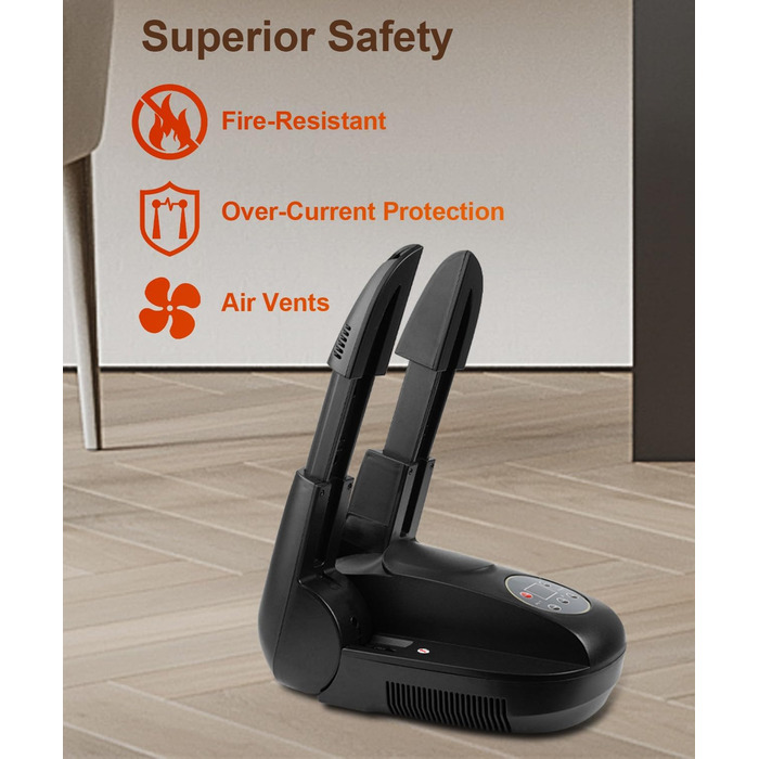 Електричний сушильник для взуття з озоном - сушильник для взуття, черевиків, рукавичок, шапок, лижних черевиків. Швидке сушіння теплом, компактний, розкладний дизайн.