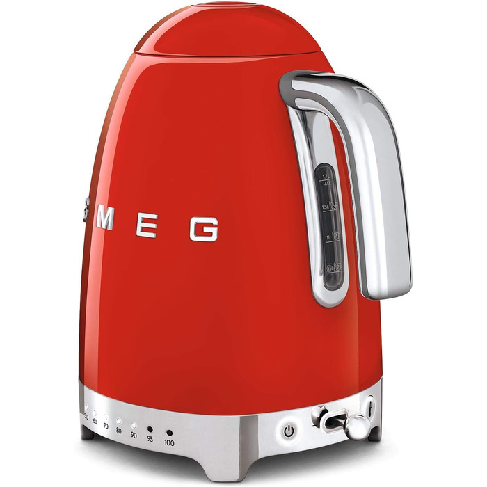 Smeg KLF04RDEU Kettle, 2400W, 1.7 liters, Red
