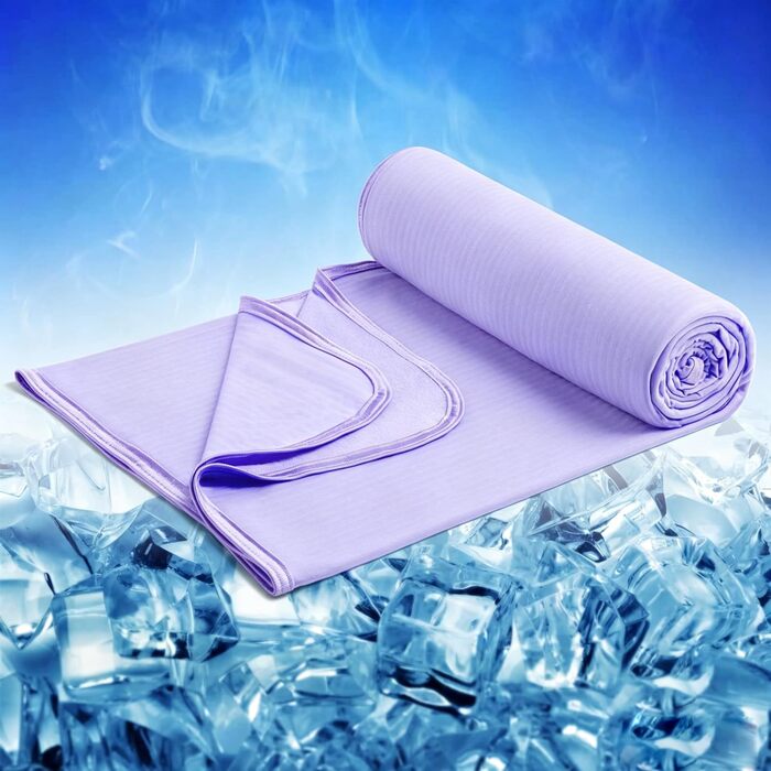 Охолоджуюча ковдра Marchpower Arc-Chill 3.0 з бамбукового волокна 150x200 см, літня двостороння ковдра для дому, дітей та подорожей, фіолетова