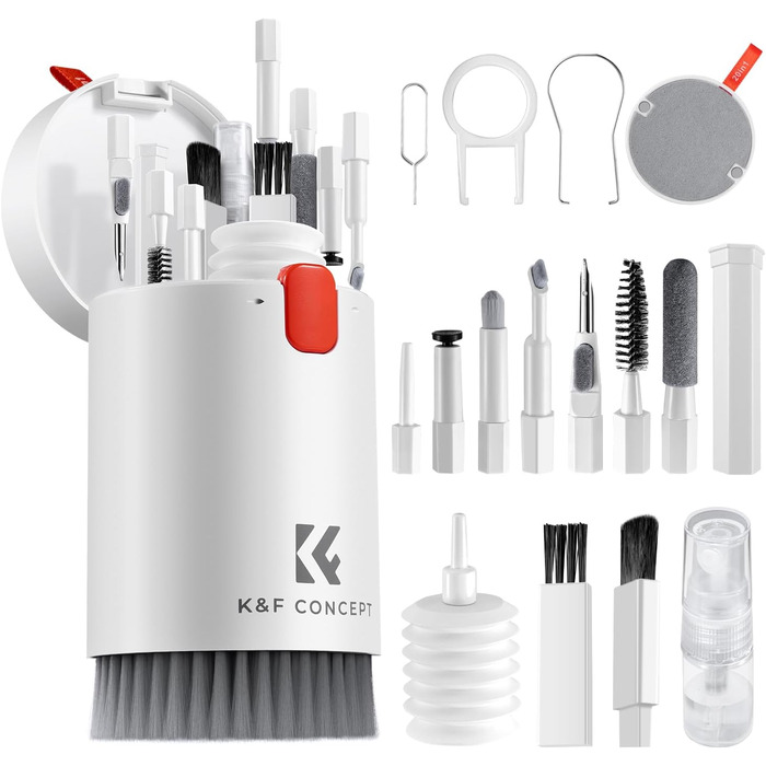 Набір для чищення електроніки K&F Concept 20-в-1: AirPods, клавіатури, ноутбуки, навушники, телефони, камери