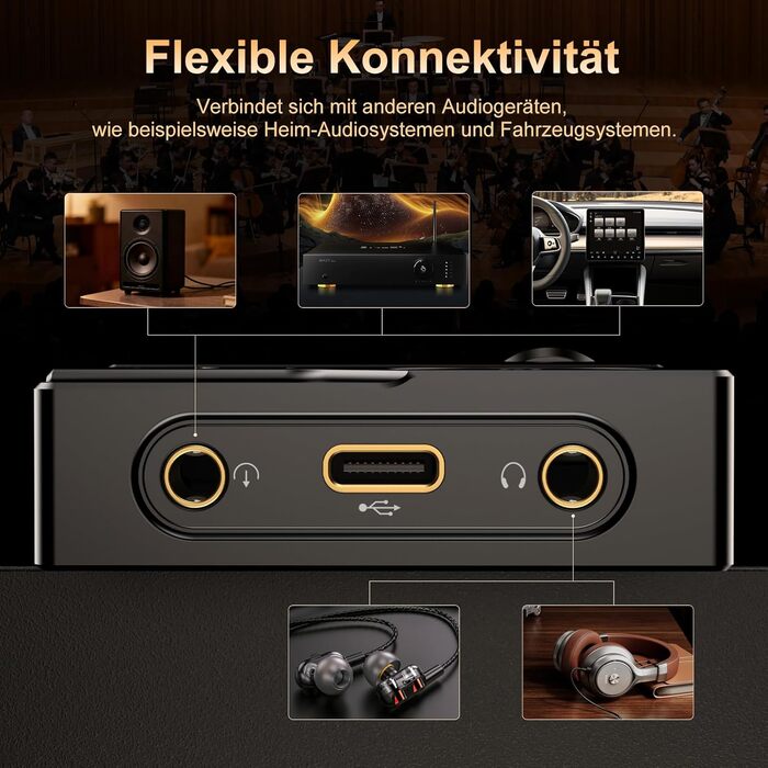 HiFi MP3 плеєр з підтримкою DSD, FLAC, 192kHz/24bit, 64GB + microSD до 256GB, чорний