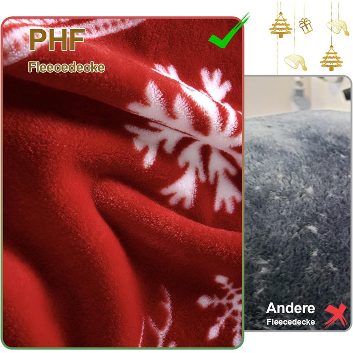 Фланелева ковдра PHF Kuscheldecke 150x200 см - м'яка, тепла, екологічна ковдра для дому, дивана, ліжка, софи. Ковдра-плед з малюнком (олені/дерева)