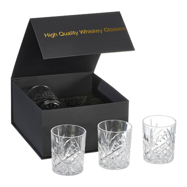 Relaxdays Set of 4 Whisky Glasses