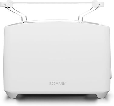 Тостер Bomann TA 6065 CB білий: 2 відділення, підставка для бургерів, функція підйому, розморожування та підігріву | Модель 2024