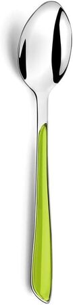 Amefa ECLAT Cutlery Set, 24-piece, for 6 people, 6 x spoons, 6 x forks, 6 x knives, 6 x coffee / tea spoons, 18/0 stainless steel, rust-proof & polished, colored handles, anise green, dishwasher-safe
