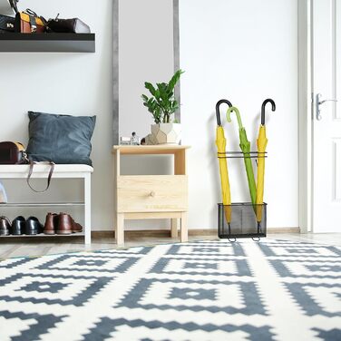 Стійка для парасоль під Relaxdays, 54 x 30,5 x 15 см, металева, чорна